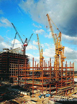 :给大型高层建筑提供Q235B方管，Q345B方管等优质方管产品